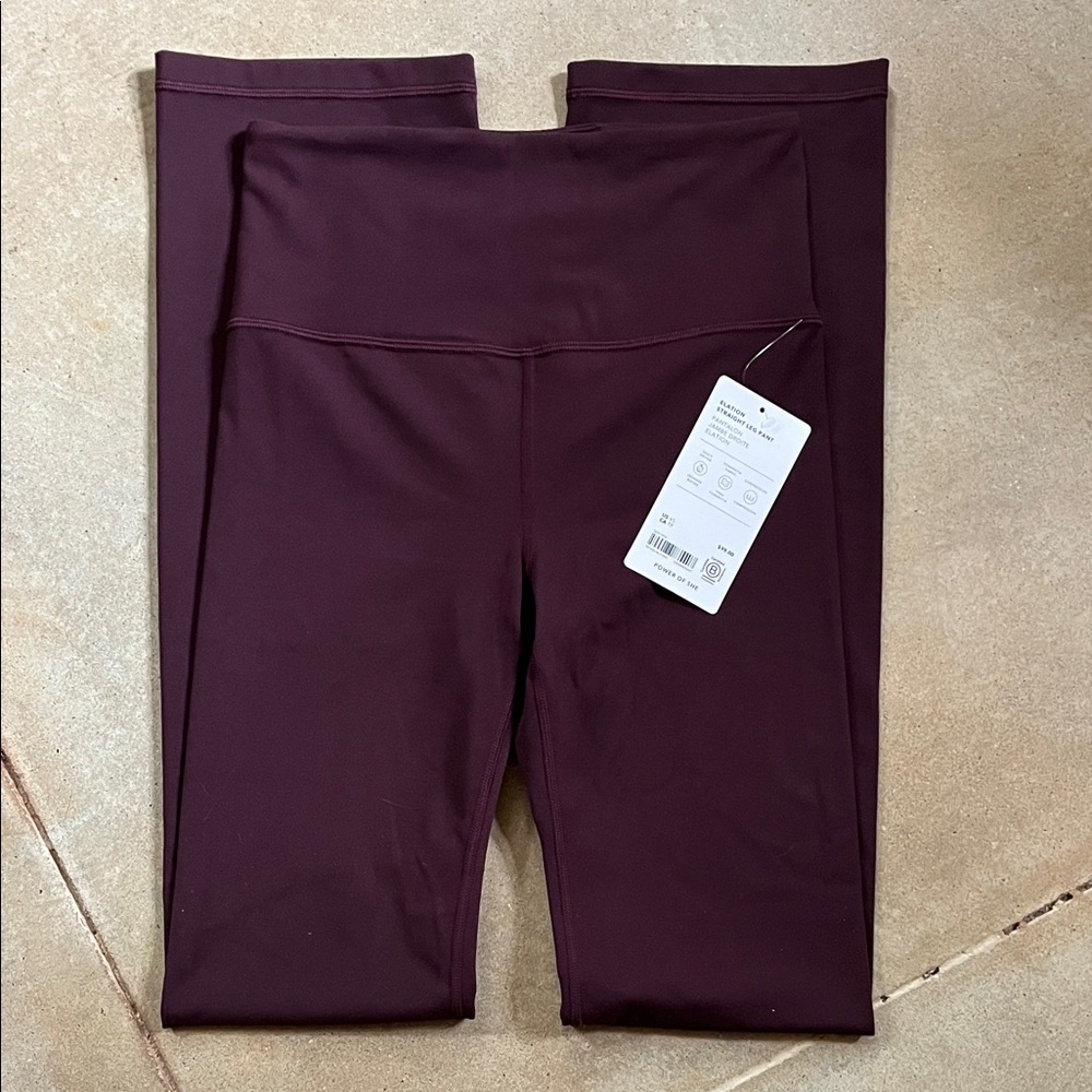 Athleta Elation Straight Leg Pant Burgundy/Cabernet/wine color